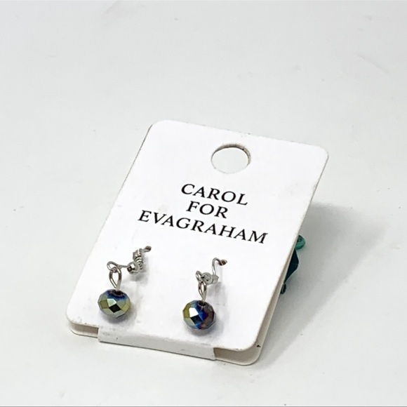 🎁 NWT Eva Graham Multi Color Bead Earrings by Carol for EvaGraham - Picture 2 of 3